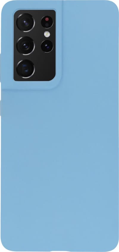 BMAX Siliconen hard case hoesje geschikt voor Samsung Galaxy S21 Ultra - Hard Cover - Beschermhoesje - Telefoonhoesje - Hard case - Telefoonbescherming - Blauw