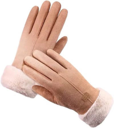 Handschoenen winter - handschoenen - handschoenen dames - handschoenen touchscreen - Suède handschoenen - Suède handschoenen voor dames - Kaki - Suède