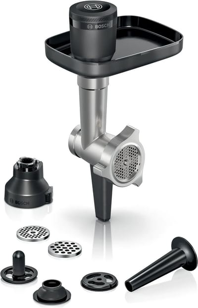 Bosch Hunting Adventure Set Fleischwolf+Zubehör für Bosch Küchenmaschine Serie 6 MUZS6HA Vleesmolen Zwart, RVS