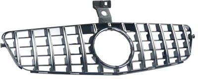 Grille Minor Tavien - Voorbumper grille Minor - GTR Stijl - Chroom + Zwart - Auto Accessoires - Voor Mercedes W204 C250/C300/C350