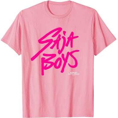 K-Pop Demon Hunters Kinder/Kids Saja Jongens Logo T-shirt (Lichtroze)
