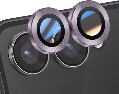 ENKAY, Lens Protector geschikt voor Galaxy Z Flip 7 - Double Lens, Lichtpaars
