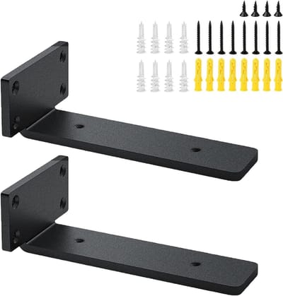 Set van 2 Wandplanken Steunen, 5 mm Dikke Beugels met 45 kg Draagvermogen voor Zwevende Planken, Ideaal voor Thuisgebruik en Opslag