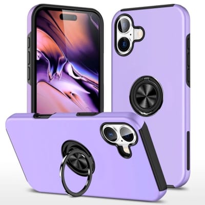 Telefoonhoesje Met Vingerring & Magneet voor Telefoohouders - Hoesje Geschikt voor: Samsung Galaxy A06 - Paars
