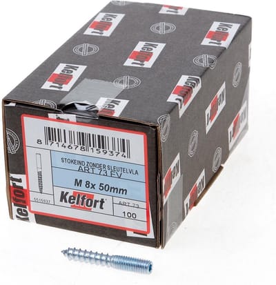 Kelfort Stokeind verzinkt 69 gram M8 x 50