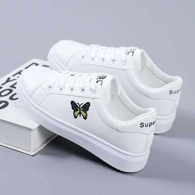 Lente en Herfst Nieuwe Koreaanse Versie van De Kleine Witte Schoenen Vrouwelijke Studenten Casual Boardschoenen Ademende Dikkere Zool Damesschoenen 40