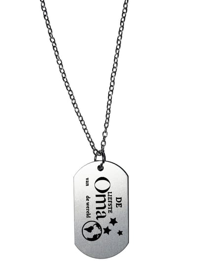 Akyol - de liefste oma van de wereld ketting - Oma - familie mensen met een oma - cadeau