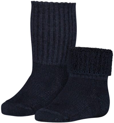 Soga - 2-Pack - Kinder Merino Sokken - Antibacterieel Badstof - Heren / Dames - marine - 19-22 - S22