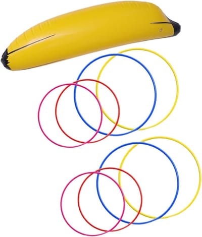 1 Set Opblaasbare Banaan Grote Banaan Ring Opblaasbaar Speelgoed Podium Foto Props Enkele Banaan Betrokkenheid Opblaasbare Banaan Zwemfeest Reusachtig Feest Benodigdheden Plastic