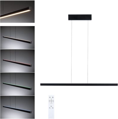 LED-hanglamp Lesko RGBW+ dimbaar 1400lm / 120lm 19W / 3W Zwart mat