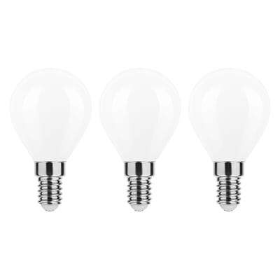 Modee E14 LED Lamp 4W - 470lm - 2700K - Warm Wit - LED Filament Melkglas Globe Mini P45 - Vervangt 40W Halogeen Gloeilamp - 3 stuks