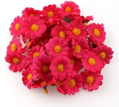 Mini Kunstbloemen - 100 Stuks - Nepbloemen Voor Knutselen & Decoratie - Roze