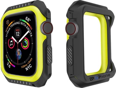 DrPhone AWBU - 40MM - Bumper Case - TPU - Extra Bescherming - Geschikt voor Apple Watch 40mm - Geel