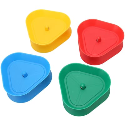 Porte-cartes à jouer en forme de triangle 4 couleurs Bord arrondi Design à ressort Porte-cartes de poker pour adultes Enfants