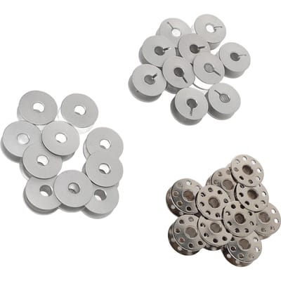 30 stuks Lockstitch Naaimachine Spoeltjes Set Industrieel Metaal 55623A Ge sloten Aluminiumoxide 270010 IJzer met white