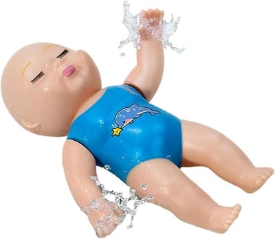Badspeelgoed Pop - Waterspeelgoed Baby - Baden Stimuleren - Veilig Glad Materiaal - 15 x 85 x 5 cm - Blauw