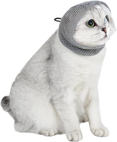 Muilkorf voor katten met verstelbare gezichtsbescherming, ideaal voor nagels knippen en baden