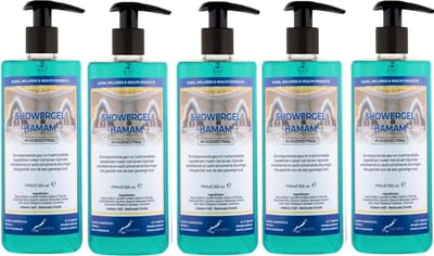 Douchegel Hamam 500 ml - set van 5 stuks - met gratis pomp - Showergel