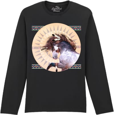 Paard Native Spirit Circle The Coloured House Longsleeve T-shirt XXL