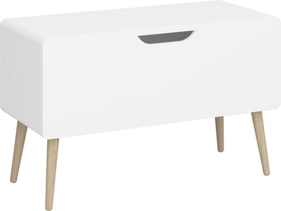 Gaia-Speelgoedkist - 1-Klep - Wit Houtlook