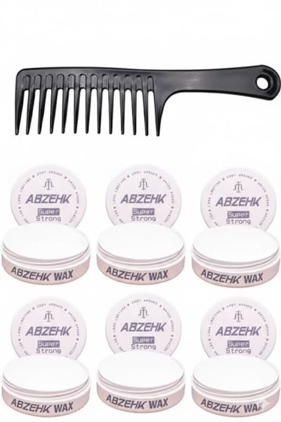 Abzehk - Hair Wax - Grey Super Strong - Matte Styling & Extreme Fixatie - 150ml - Voordeelverpakking - 6 stuks - Haarwax - Stylingwax