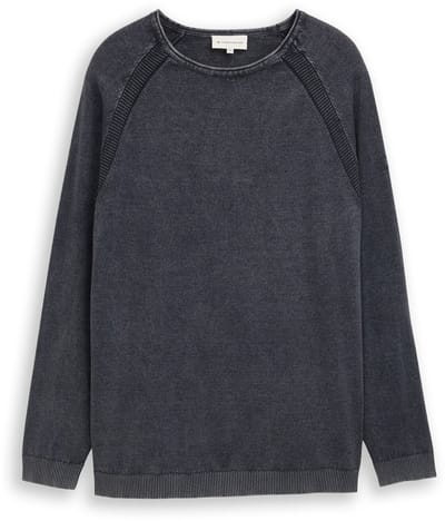Tom Tailor - Plus Size - Gebreide trui van katoen - Maat 4XL - sky captain blue