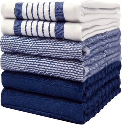 Keukendoeken Set - Theedoeken Keuken - Keuken Droogmaken - Dubbelzijdig Weefsel - 50x70 cm - Marineblauw