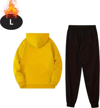 Nivard Joggingpak - Huispak - Volwassenen - Trainingspak - Comfortabel - Joggingsbroek - Tracksuit - Heren - Paris - Geel - L