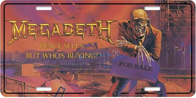 Megadeth - Peace Sells - USA Nummerplaat
