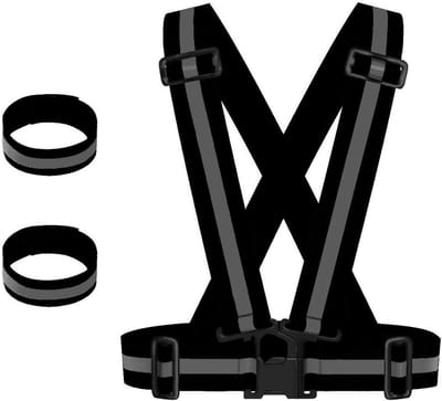Veiligheidsvest voor Fietsers met Hoge Zichtbaarheid en Reflecterende Straps voor Jogging en Hardlopen voor Volwassenen en Kinderen