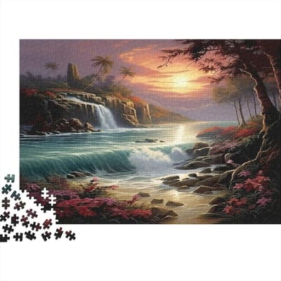 Panorama Puzzel - Legpuzzel Puzzelstukjes - Ontspanning en Training - 1000 Stukjes - 52x38 cm - Zonsondergang
