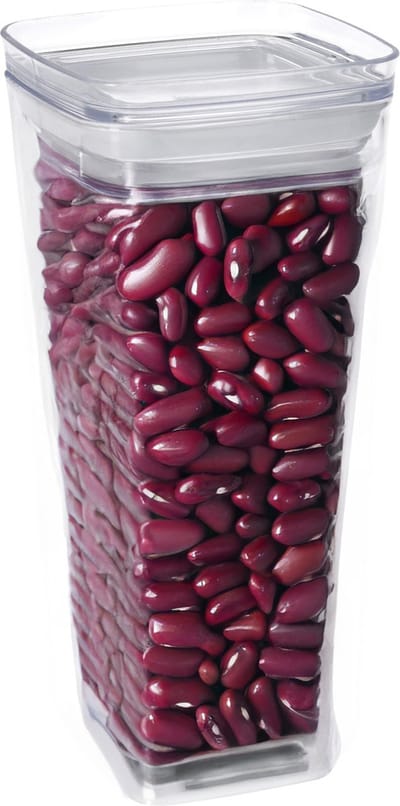 Excellent Houseware Voorraadpot - met deksel - 1,7L - kunststof - transparant - voorraadbus