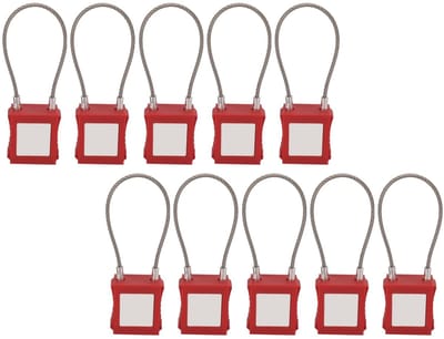 Dailygoody - Hangslot met borgtouwen - Elektrisch slot - Hittebestendig roestvrij staal - Rood - Isolatie vergrendeling - Onderhoud van apparatuur - G