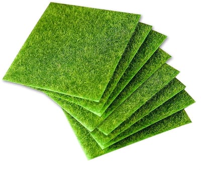 Dailygoody - Kunstgras Mat - DIY Tuin Decoratie - Licht Groen - Micro Landschap Ornamenten - Geschikt voor Creatieve Projecten