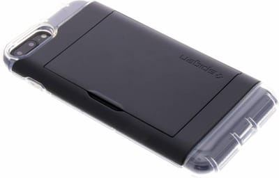 Spigen Crystal Wallet Booktype iPhone 8 Plus / 7 Plus hoesje - Zwart
