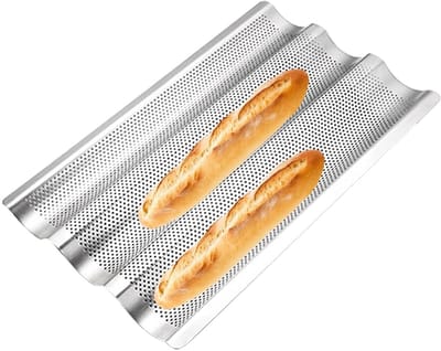 Franse Broodbakpan - Broodbakplaat Oven - Brood Bakken - Anti-aanbaklaag - 389 x 253 cm - Zilver