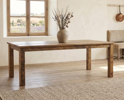 Eettafel Brent Rechthoek gerecycled hout 160x100x76 cm - Naturel