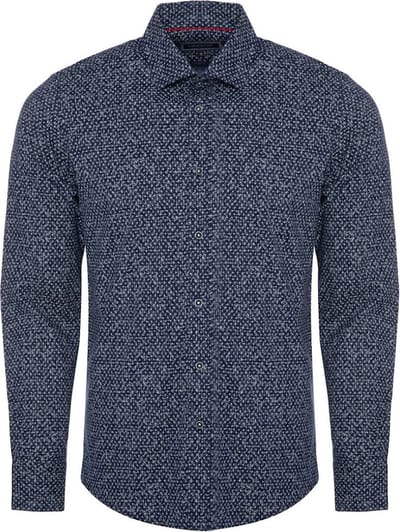 Casual Overhemd Print Lange Mouw Heren Carisma 8625 Blauw - XXL