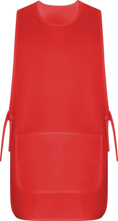 Rood unisex omkeerbaar schort korte mouw voor hygiene beroepen (schoonheid, schoonmaak en voedsel) Arzak One Size