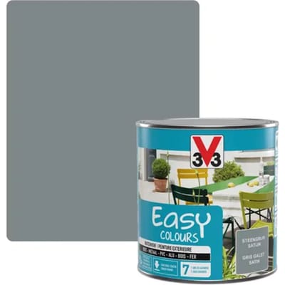 V33 Multi-oppervlakkenlak Easy Colours - Steengrijs - Zijdeglans 0.5l