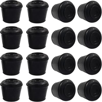 Ronde Stoelpootdoppen 3/4 Inch - Antislip Rubber, 16 Stuks voor Meubels