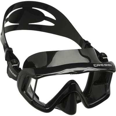 Cressi Snorkel Duikmasker Zwemmen Duiken Siliconen Rand Drie Glazen voor Volwassenen Pano3 Hoge Kwaliteit Duurzame Constructie Praktisch Dagelijks Gebruik