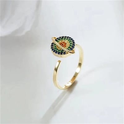 Fidget ring planeet - anti-stress - anti-angst - spinner ring