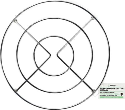 Benson Stijlvolle metalen pannenonderzetter - 20 cm diameter - duurzaam en hittebestendig
