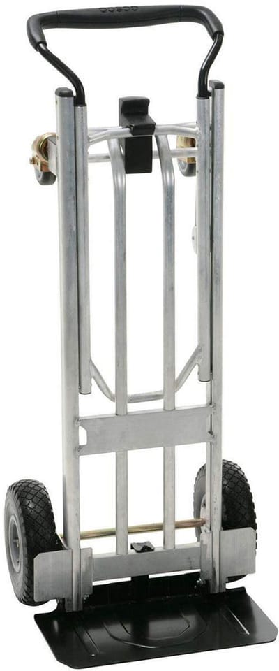 3-in-1 Aluminium Steekwagen met Platte Wielen - Draagvermogen 450 kg