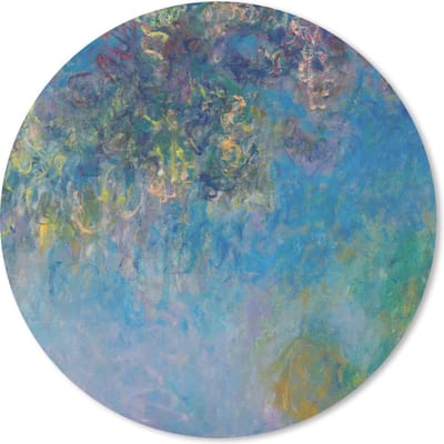 Muismat rond 20x20 cm - Mousepad Blauweregen - Claude Monet - Ronde muismatten