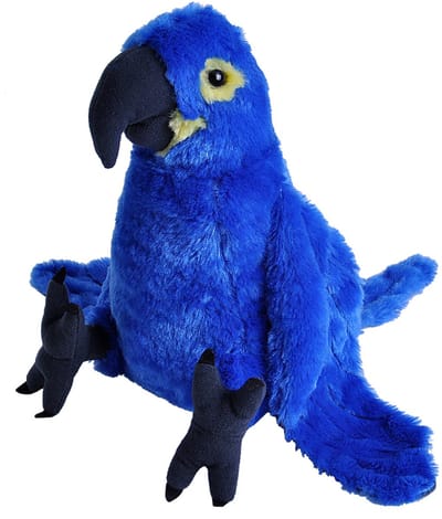 Wild Republic Papegaai - pluche - blauw - 30 cm - vogel - knuffeldier