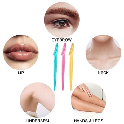 30 Stuks Wenkbrauwscheermesjes Voor Vrouwen Multifunctioneel Gezichtsscheermesje Ontharing Veiligheidswenkbrauwtrimmer veelkleurig