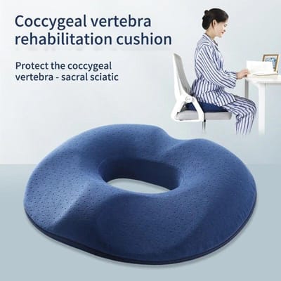 Memory Cotton Office Seat Cushion Postoperatief staartbeen decompressiekussen voor mannen en vrouwen voor aambeien 40x40cm gray
