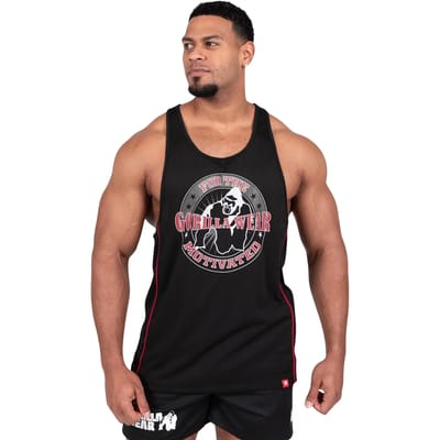 Gorilla Wear Casper Stringer - Zwart/Rood - S